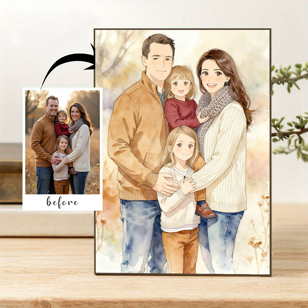 Photography Poster - Personalized customization watercolor painting style canvas