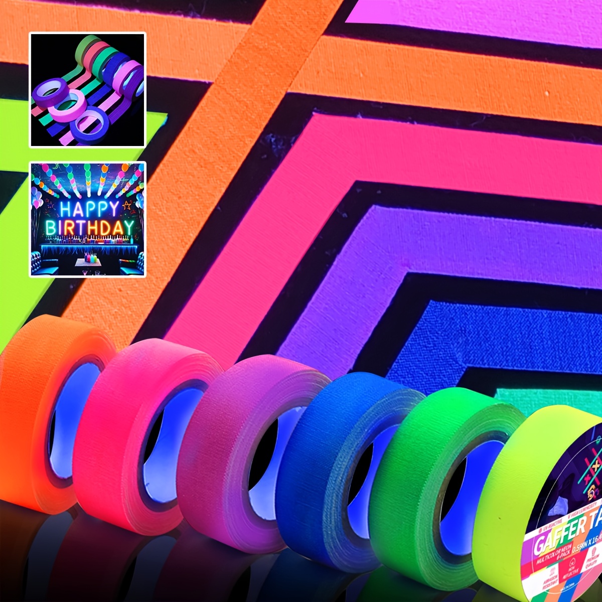 Photography Dark Cloth - YITAPE 6PCS UV Blacklight Reactive Neon