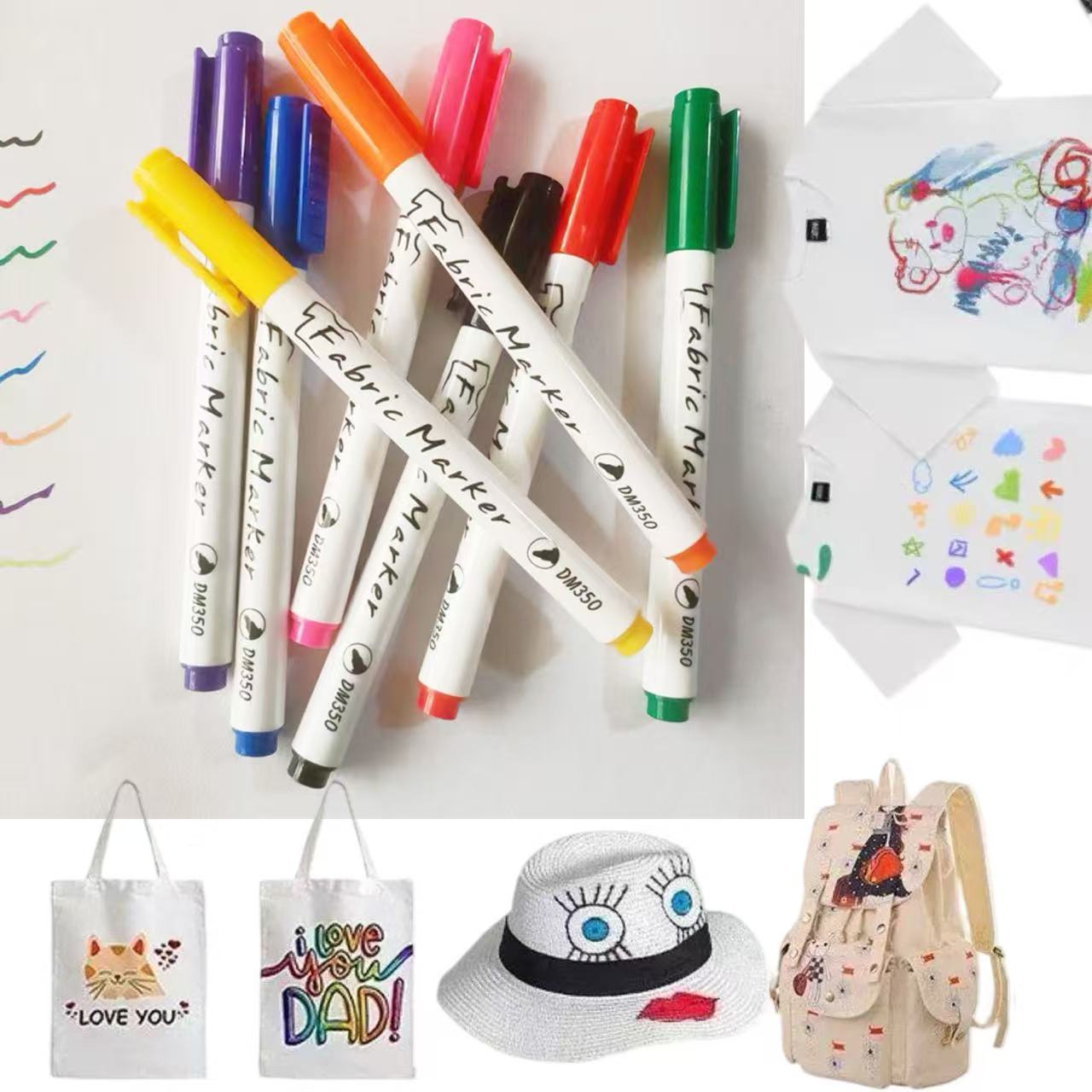 Photography Fine Art - 8/12 Pcs Colorful Fabric Markers Fine