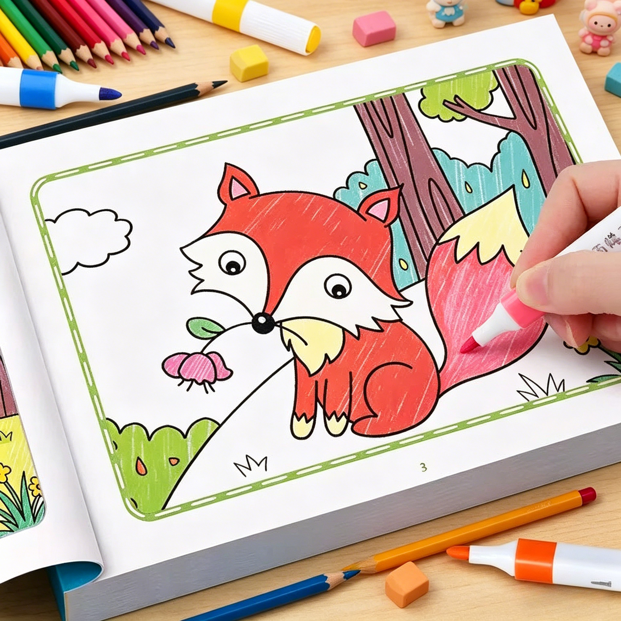 Photography Of Book - Children's Animal Coloring Book 32 Pages