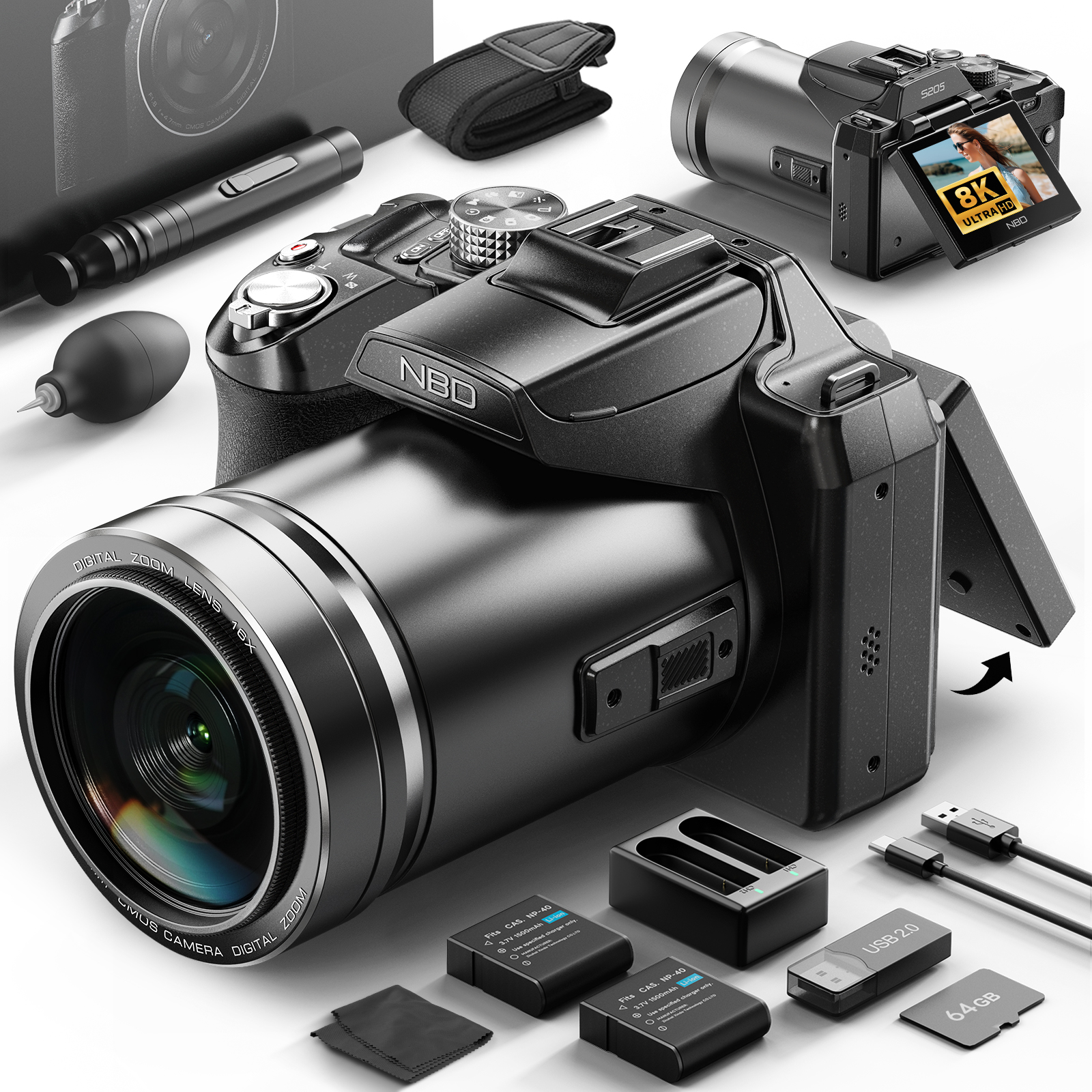 Photography Nature Images - NBD S205E 8K Digital Camera 64MP