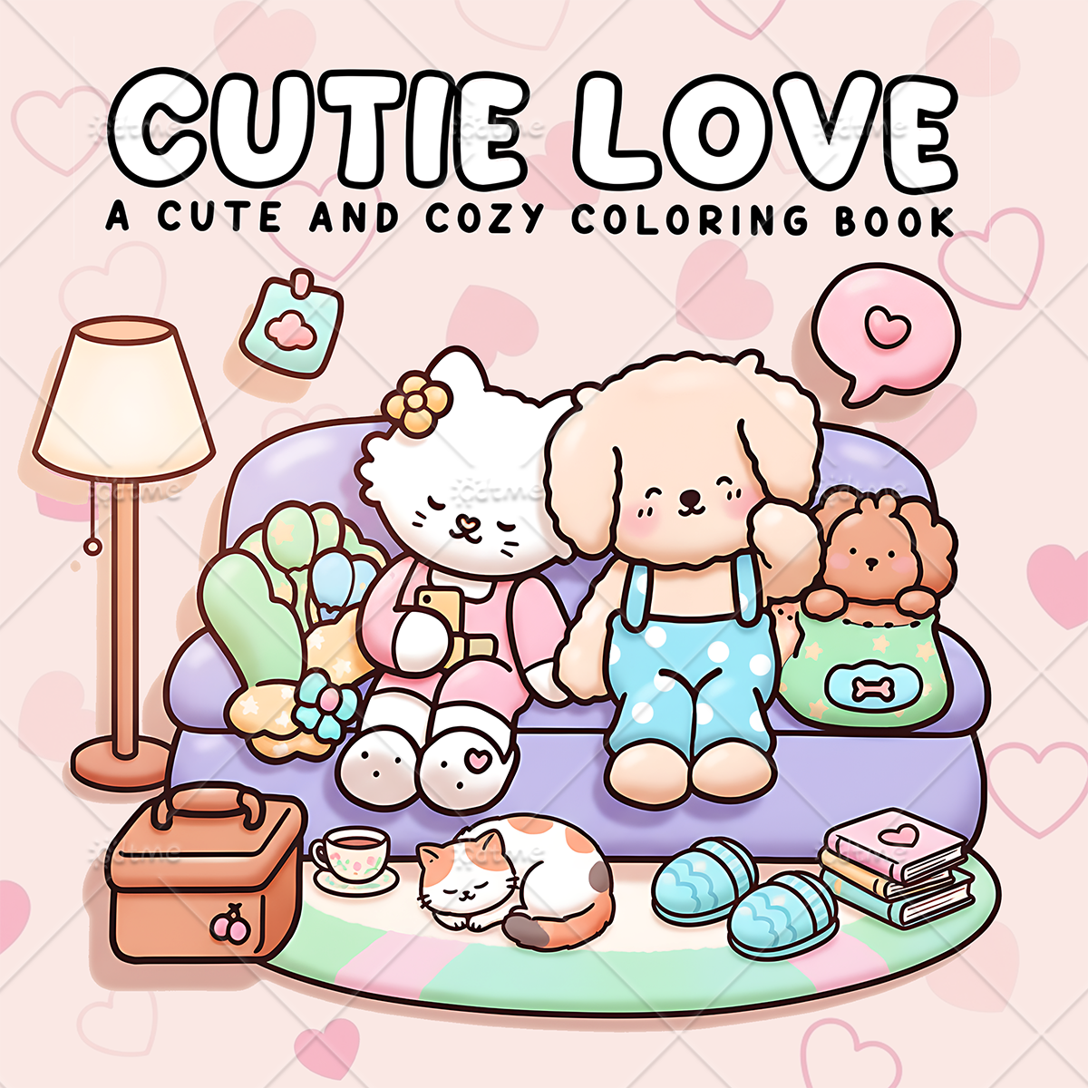 Photography Of Book - CUTIE LOVE Bold-easy Patterns Coloring Book