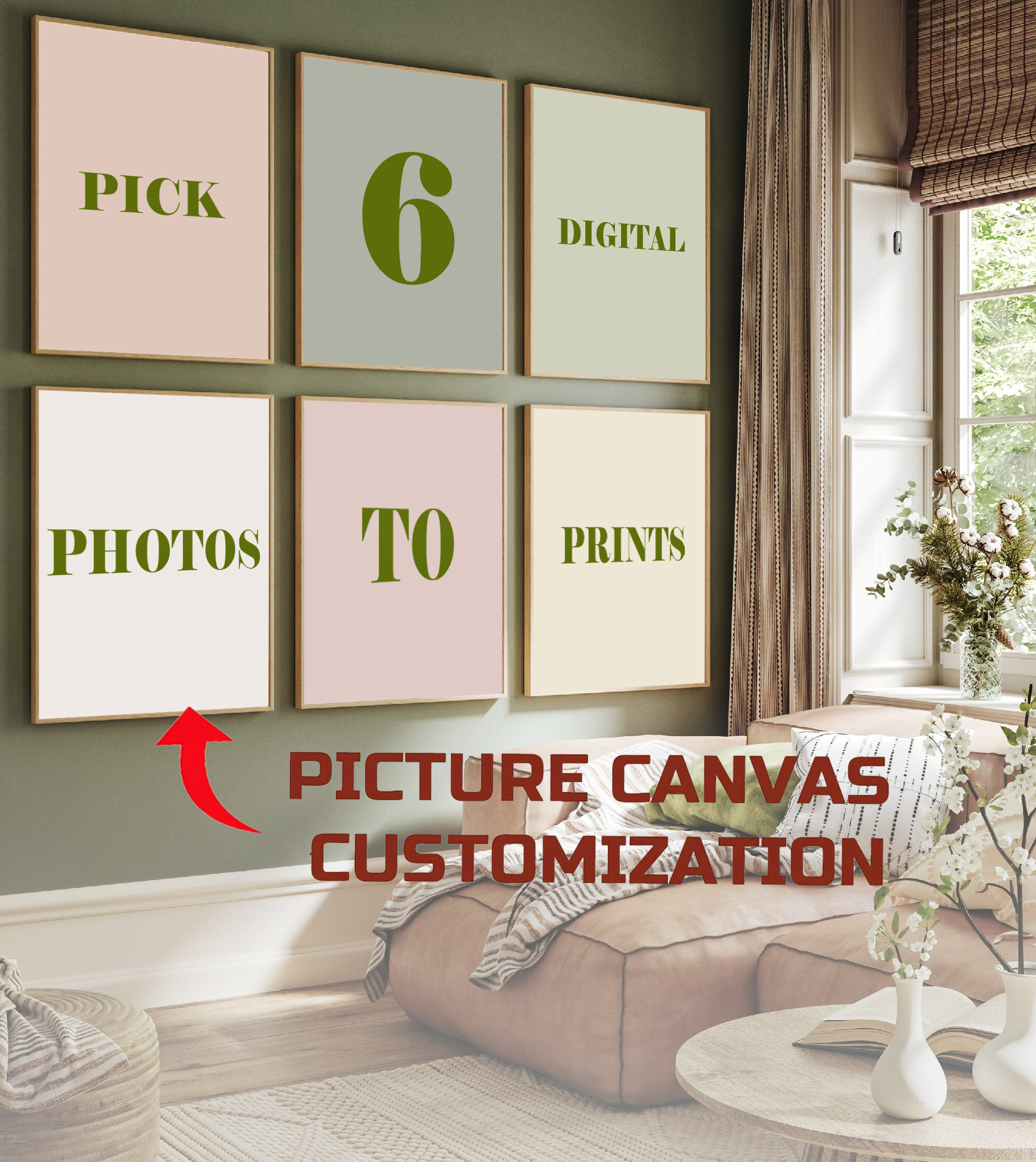 Photography Poster - 6pcs/set Custom Canvas Printing Personalized Photo
