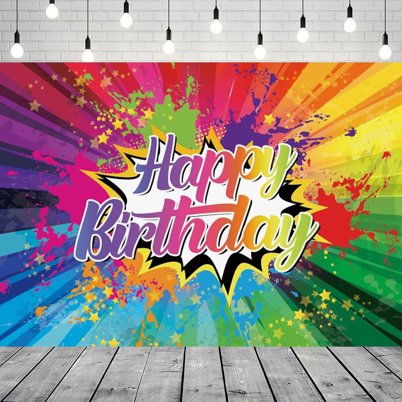 Photography Dark Cloth - Photography Backdrop Graffiti Splatter Neon Glow