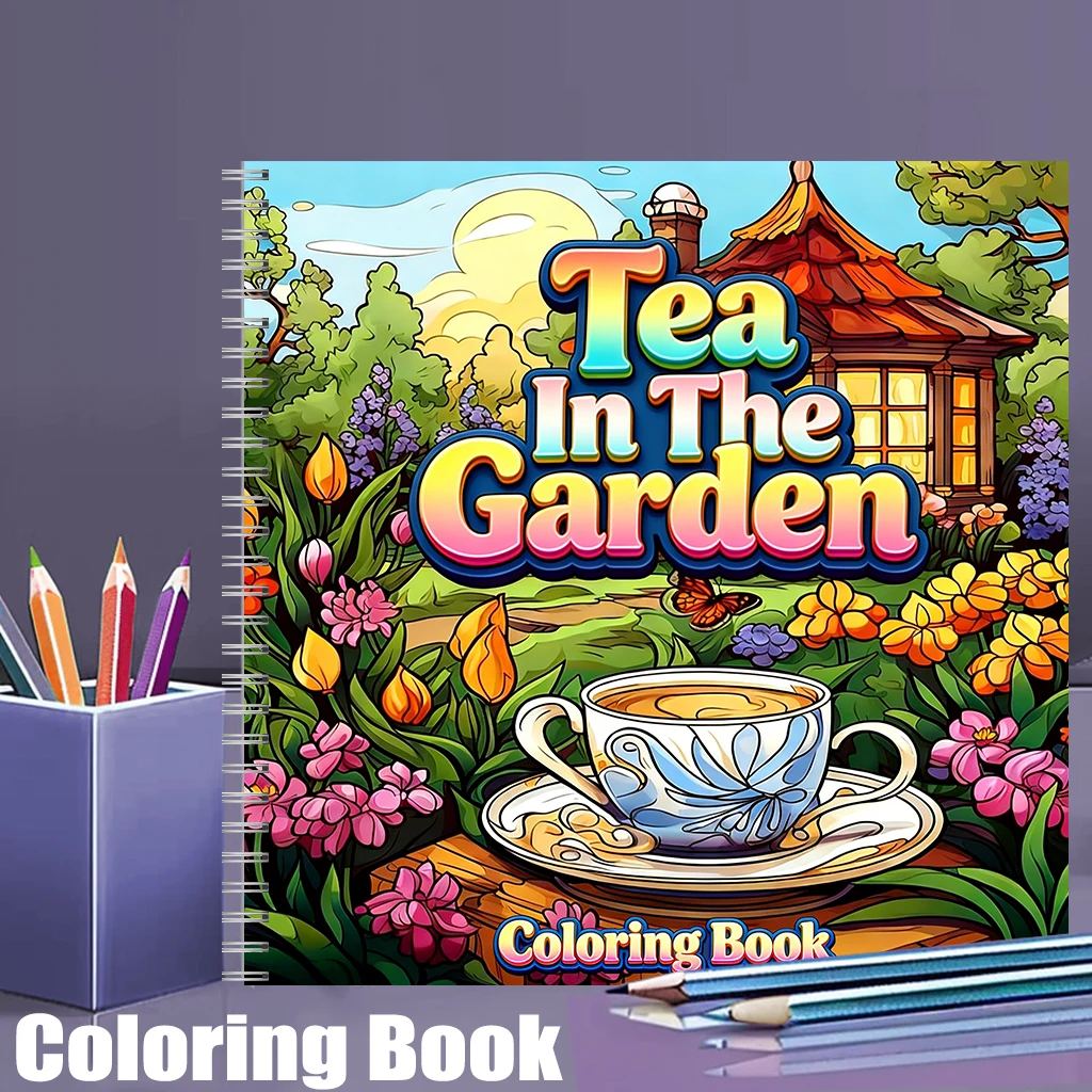 Photography Of Book - Tea In The Gardens Coloring Book