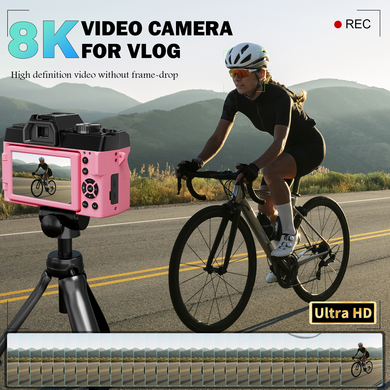 NBD Pink Camera 64MP&8K Video/ - Photography Nature Images のレビューと価格