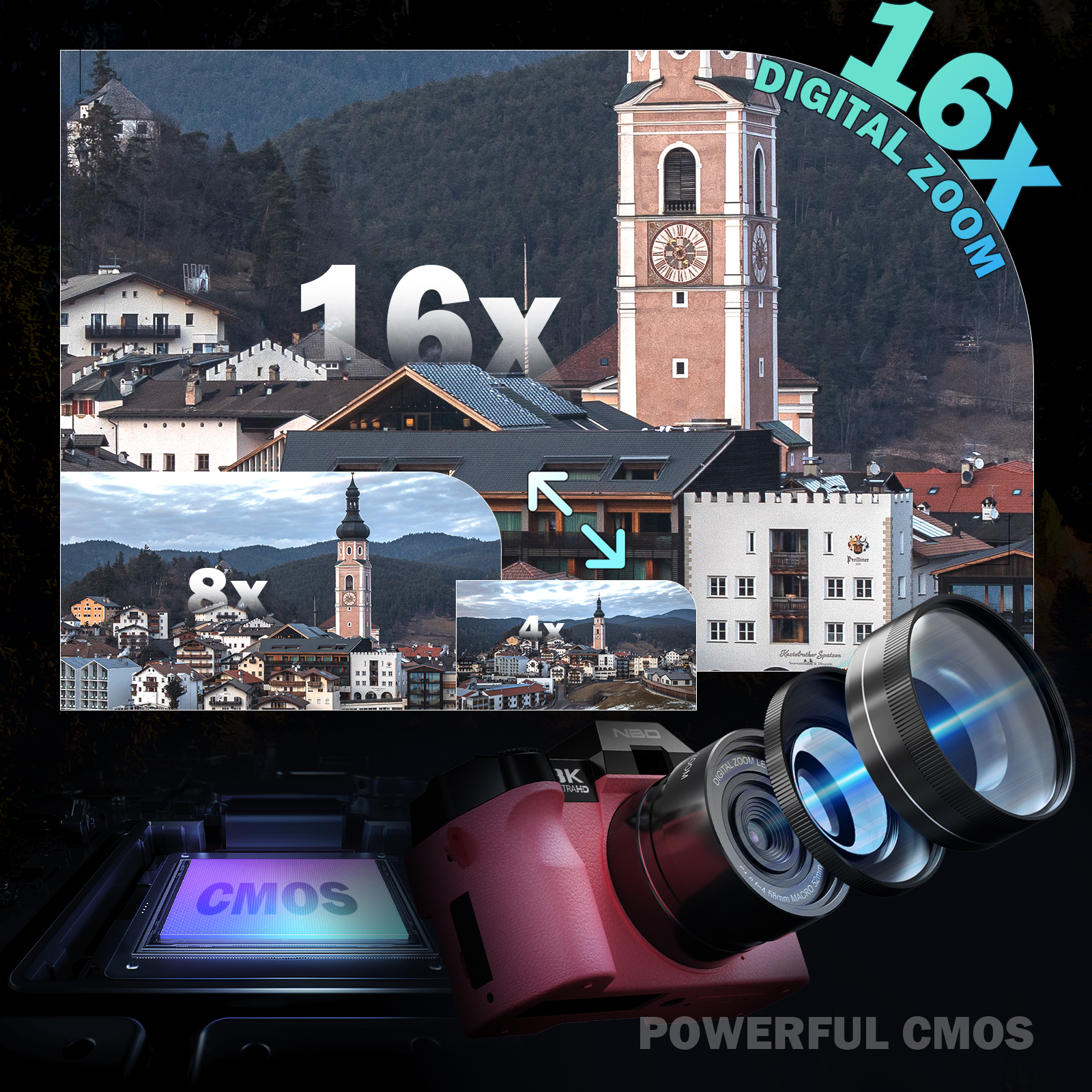 NBD Pink Camera 64MP&8K Video/ - Photography Nature Images のレビューと価格