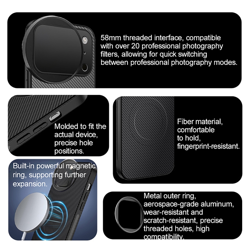 4 in 1 Lens 58mm Mobile Phone  - Photography Pro のレビューと価格