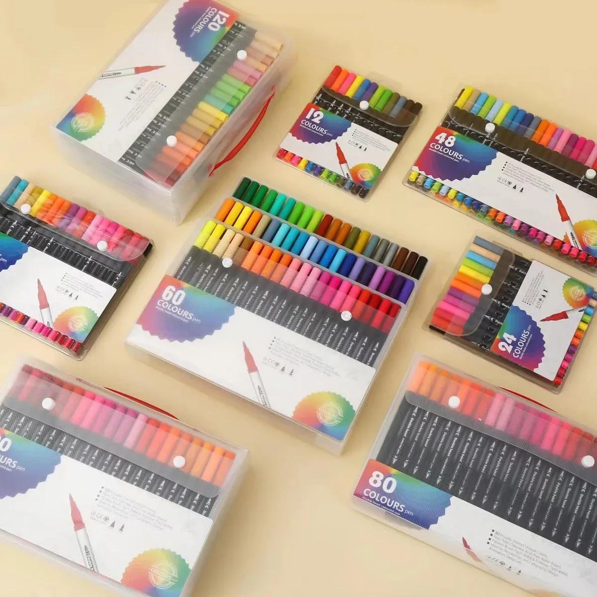 12-120 Colors Markers Set Dual - Photography Fine Art のレビューと価格