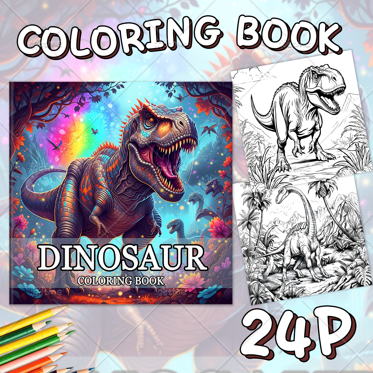DINOSAUR Coloring Book Adult R - Photography Of Book のレビューと価格