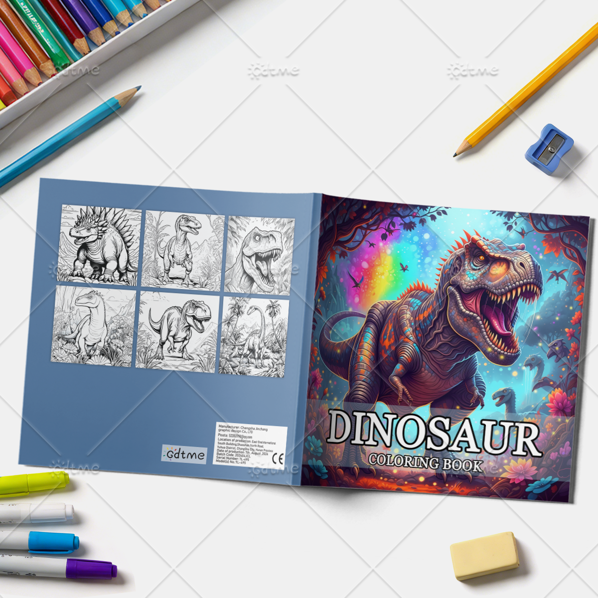DINOSAUR Coloring Book Adult R - Photography Of Book のレビューと価格