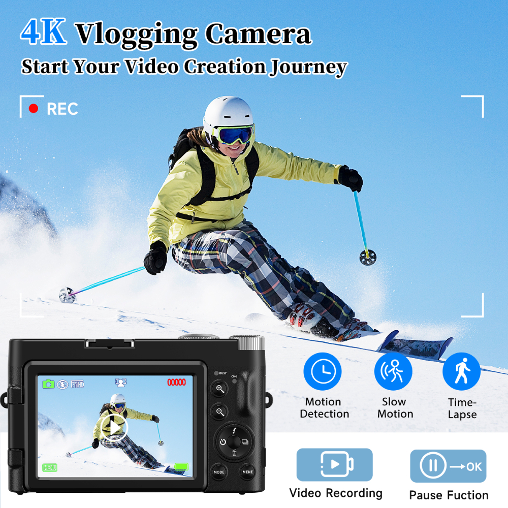 4K 48MP Compact Vlogging Camer - Photography Nature Images のレビューと価格