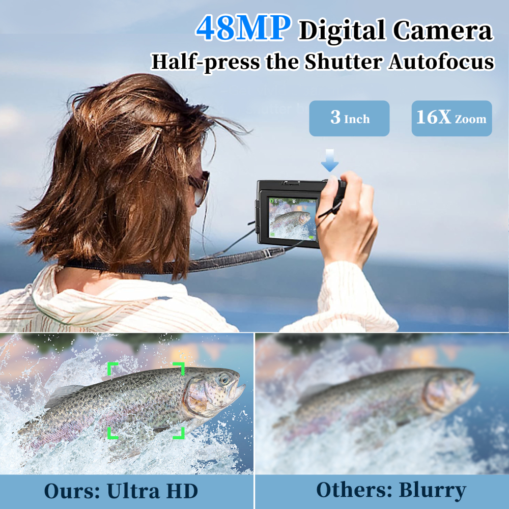 4K 48MP Compact Vlogging Camer - Photography Nature Images のレビューと価格