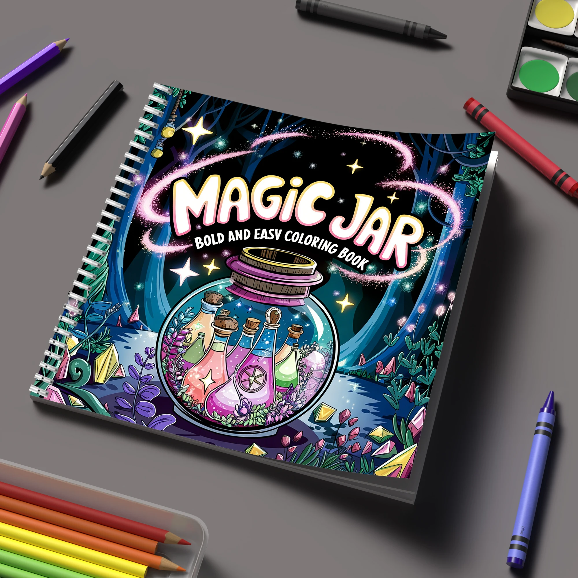 Coloring Book Magic Jar for Ad - Photography Of Book のレビューと価格