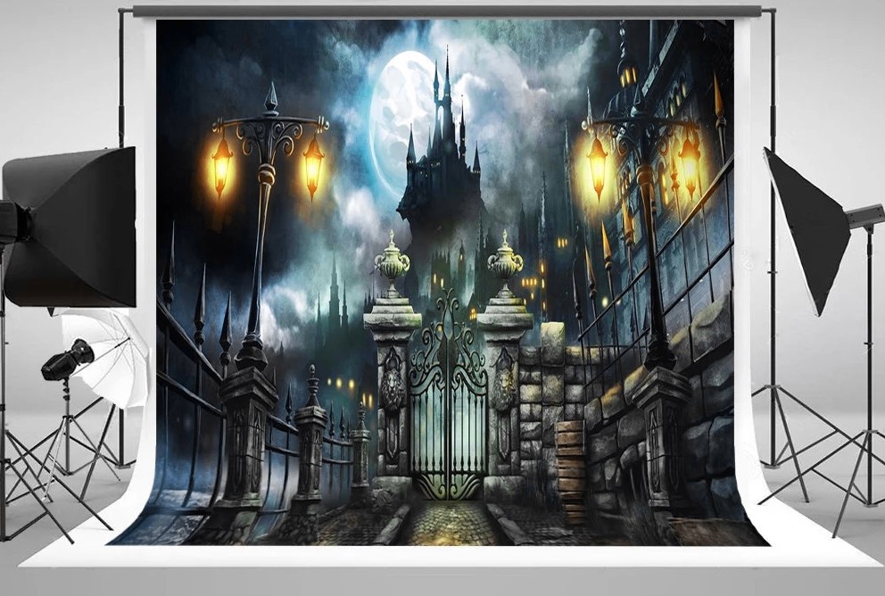 Johnson  dark castle full moon - Photography Dark Cloth のレビューと価格