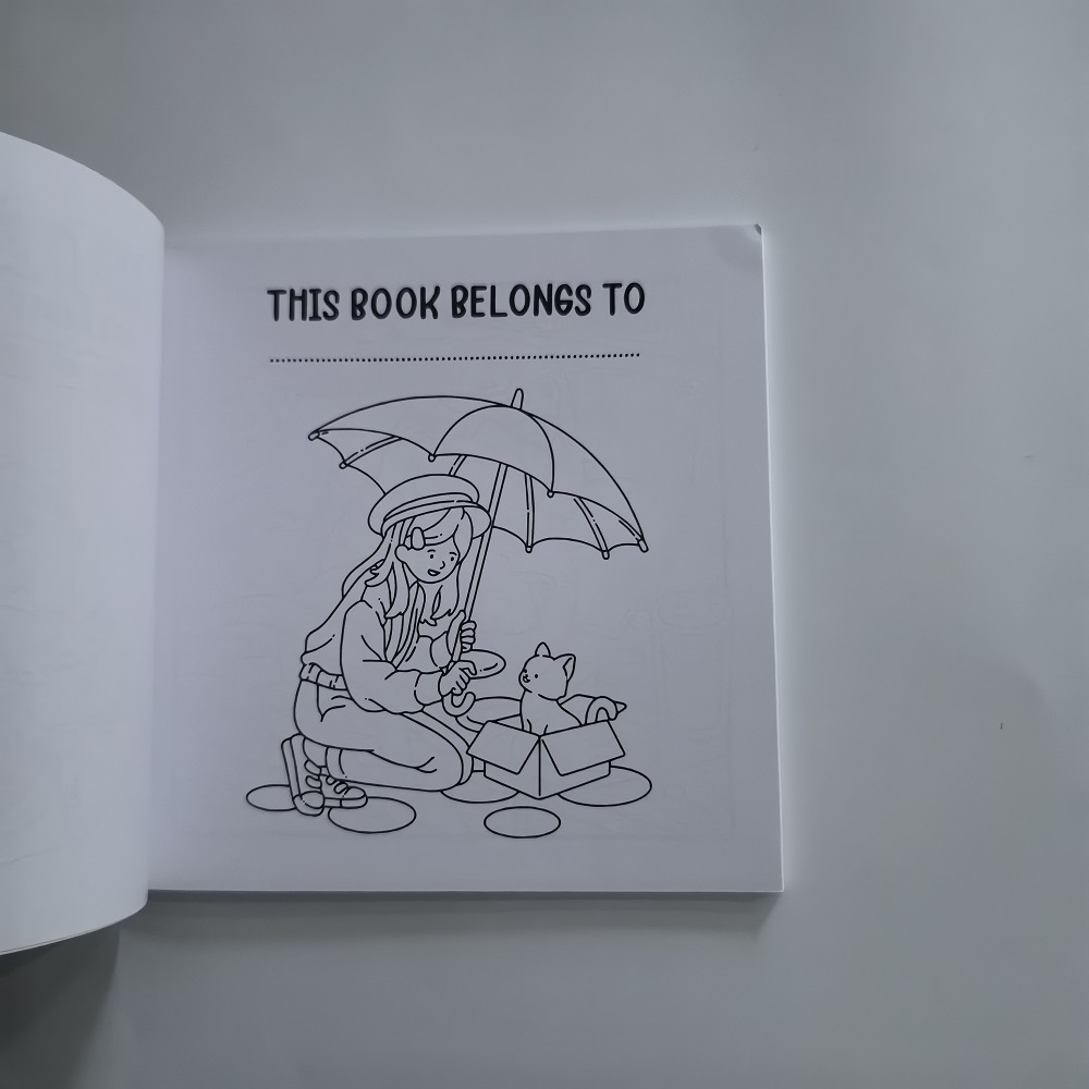 Cat & Girl Cute Easy Coloring  - Photography Of Book のレビューと価格