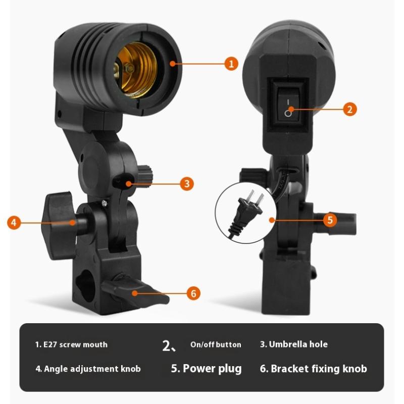 Black 1.8M Cable Cord E27 Sock - Photography Umbrella Light のレビューと価格
