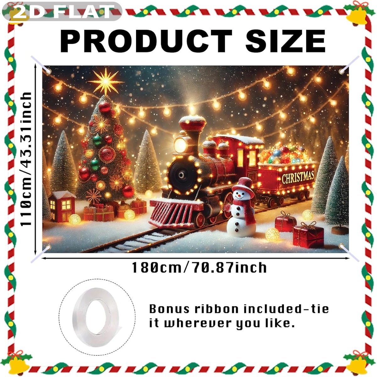1pc Christmas Tree & Gifts Lar - Photography Background のレビューと価格