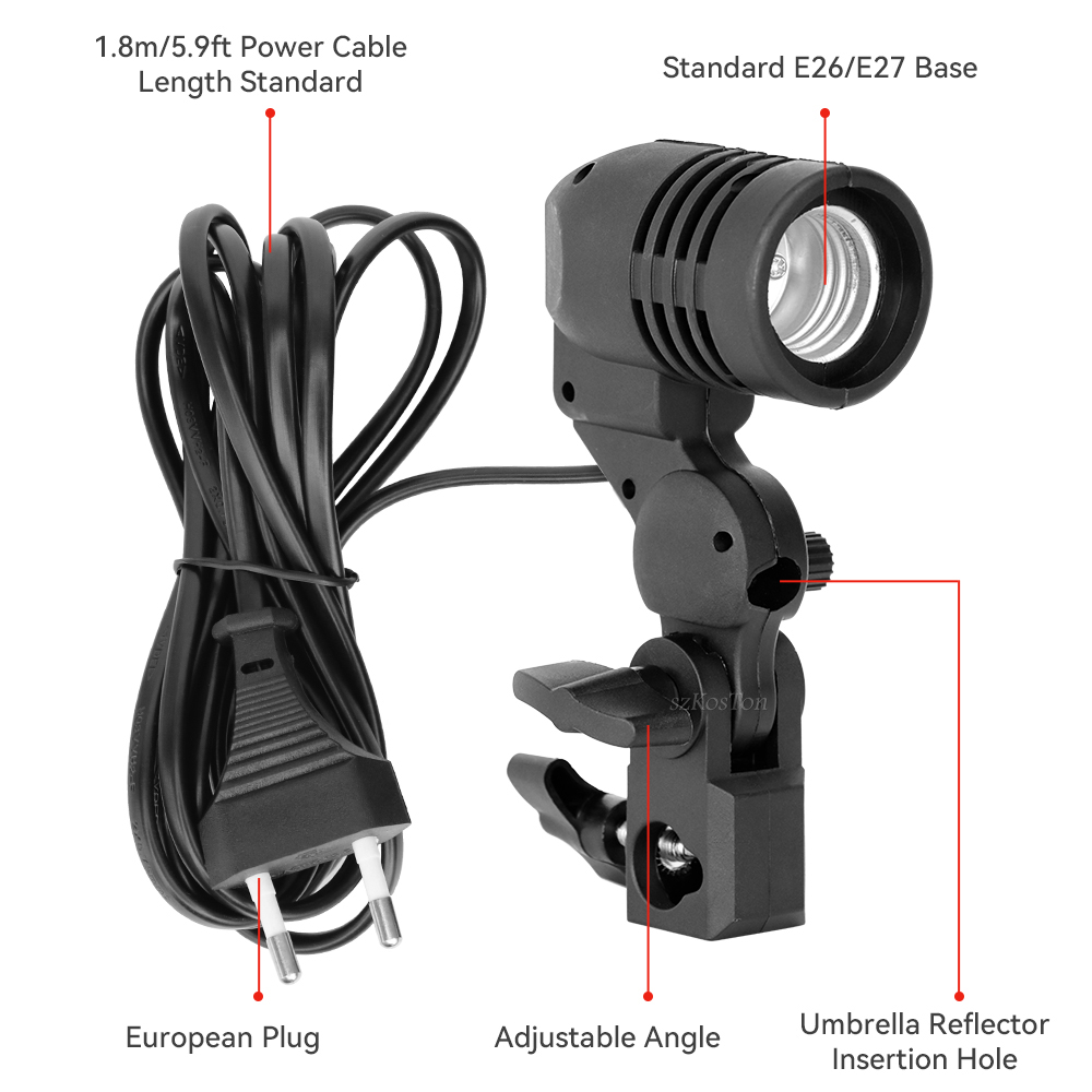 Single Head Bulb Holder E27 So - Photography Umbrella Light のレビューと価格
