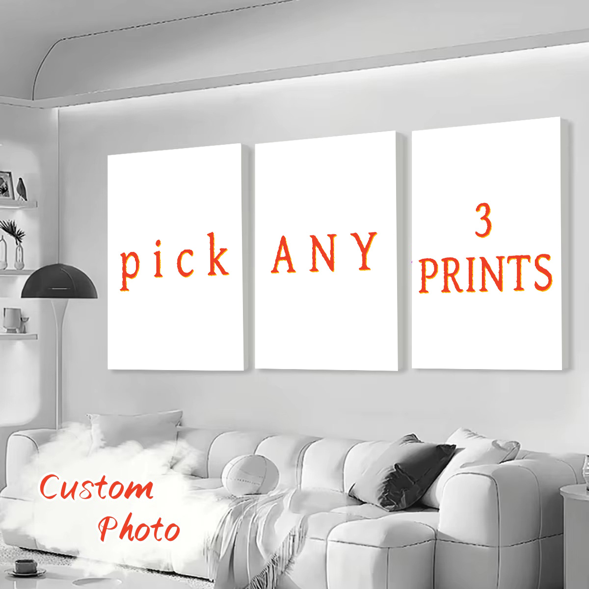 3pcs/set Custom Canvas Printin - Photography Poster のレビューと価格