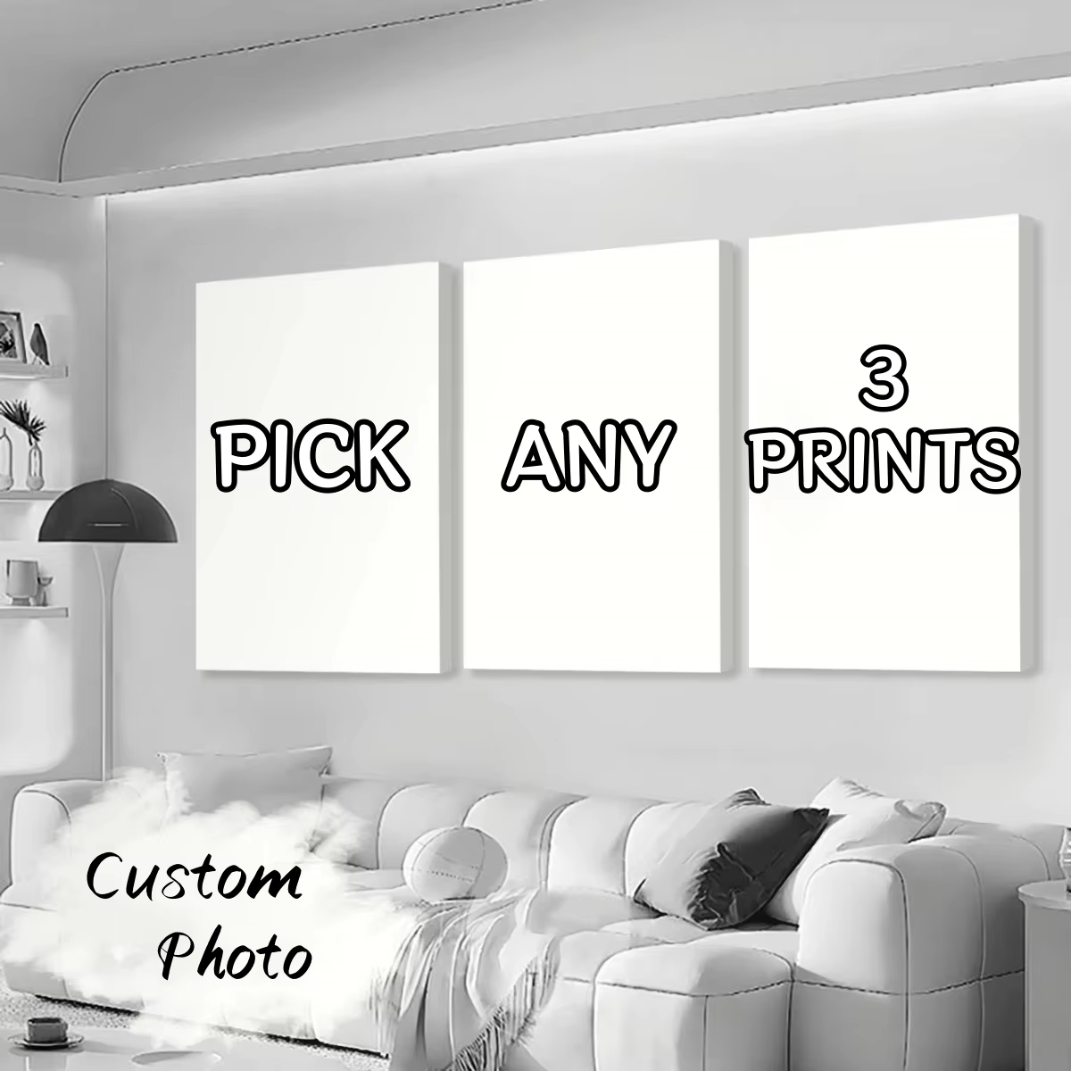 3pcs/set Custom Canvas Printin - Photography Poster のレビューと価格