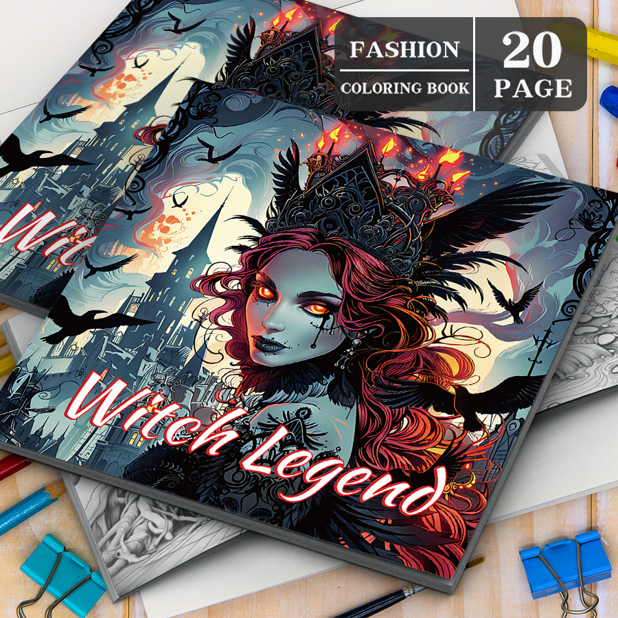1pc  Witch Legend Coloring Boo - Photography Of Book のレビューと価格