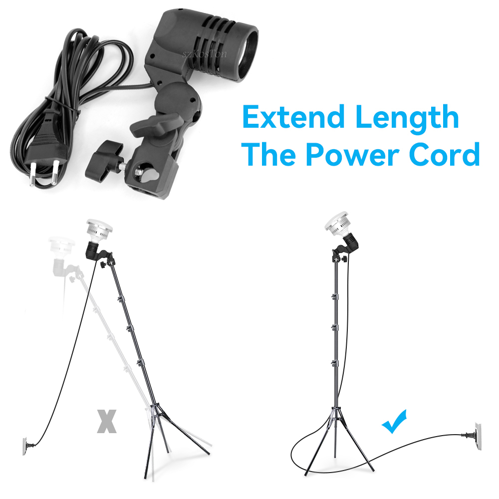 2PCS/1PC E27 Single Head Bulb  - Photography Umbrella Light のレビューと価格