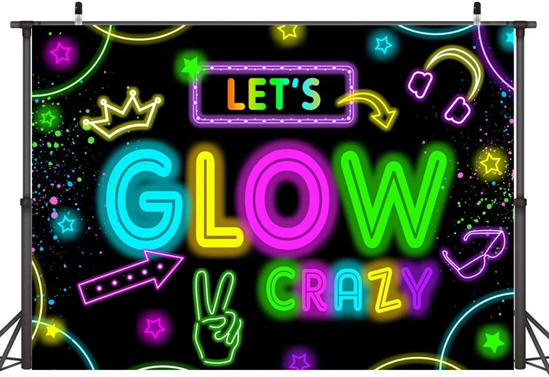 Glow in The Dark Party Backdro - Photography Dark Cloth のレビューと価格