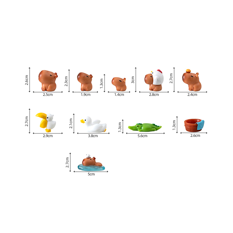 10pcs Miniature Capybara Figur - Photography Desk のレビューと価格