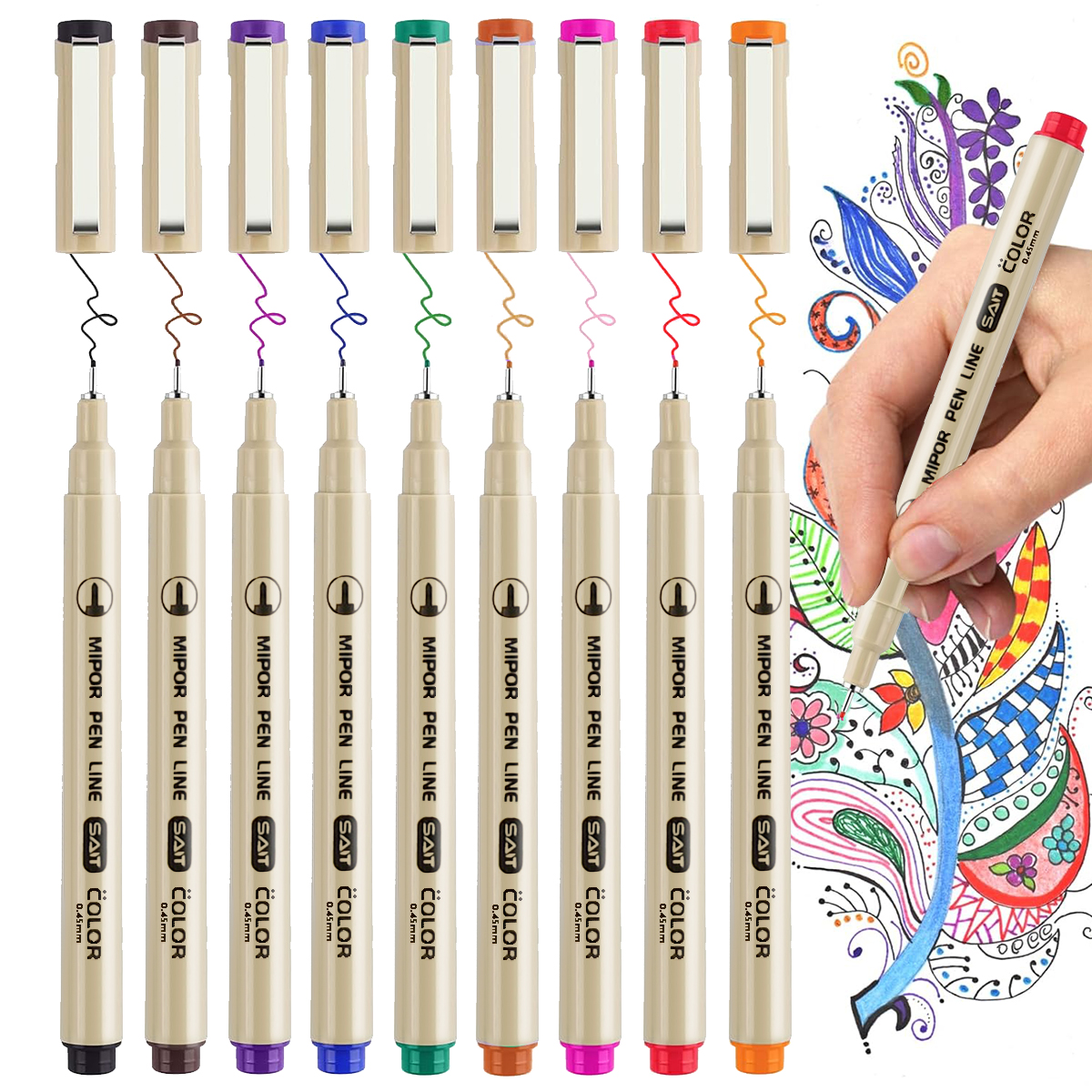 9 Colors Micro-line Pens Water - Photography Fine Art のレビューと価格