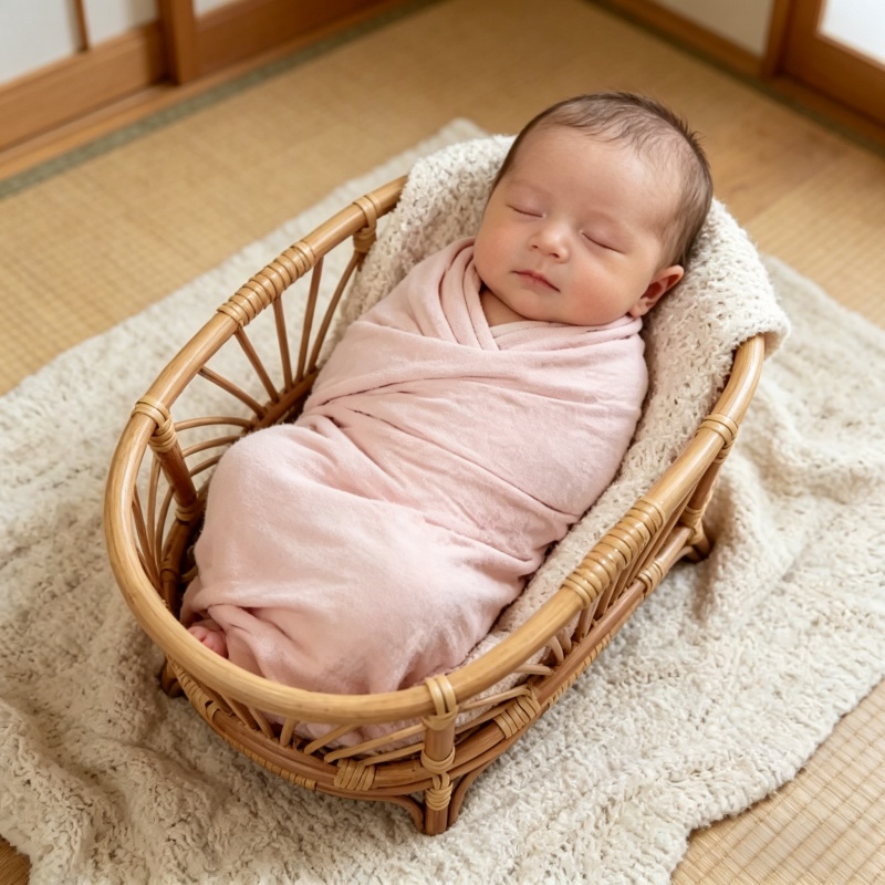 Retro Rattan Basket Chair Newb - Photography Background のレビューと価格