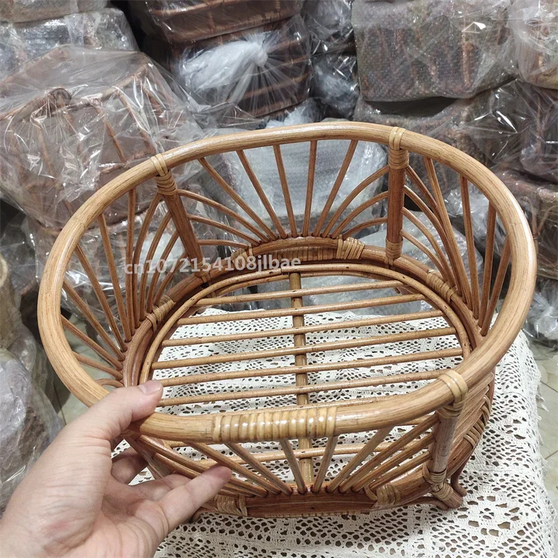 Retro Rattan Basket Chair Newb - Photography Background のレビューと価格