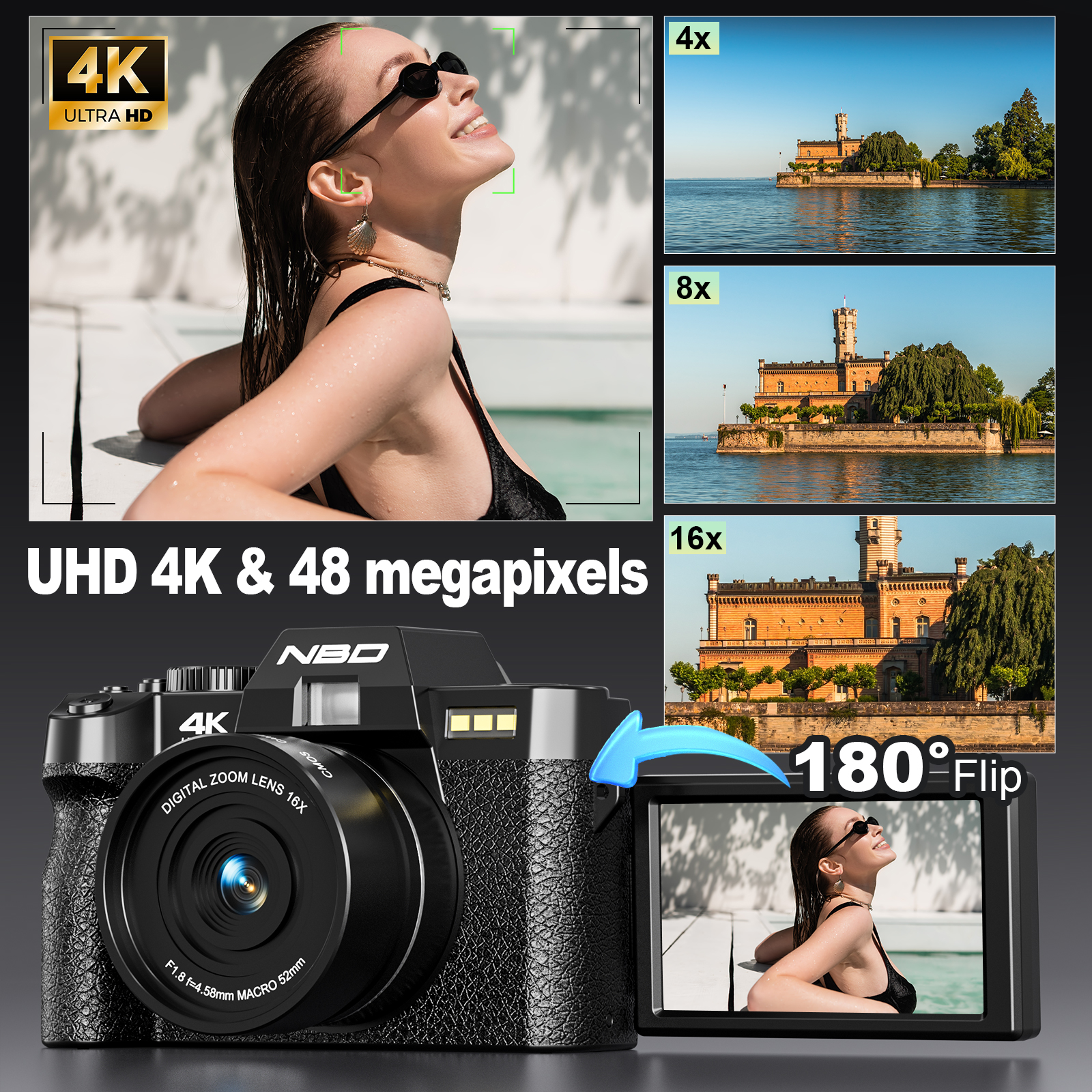 NBD Compact Digital Camera 4K  - Photography Nature Images のレビューと価格