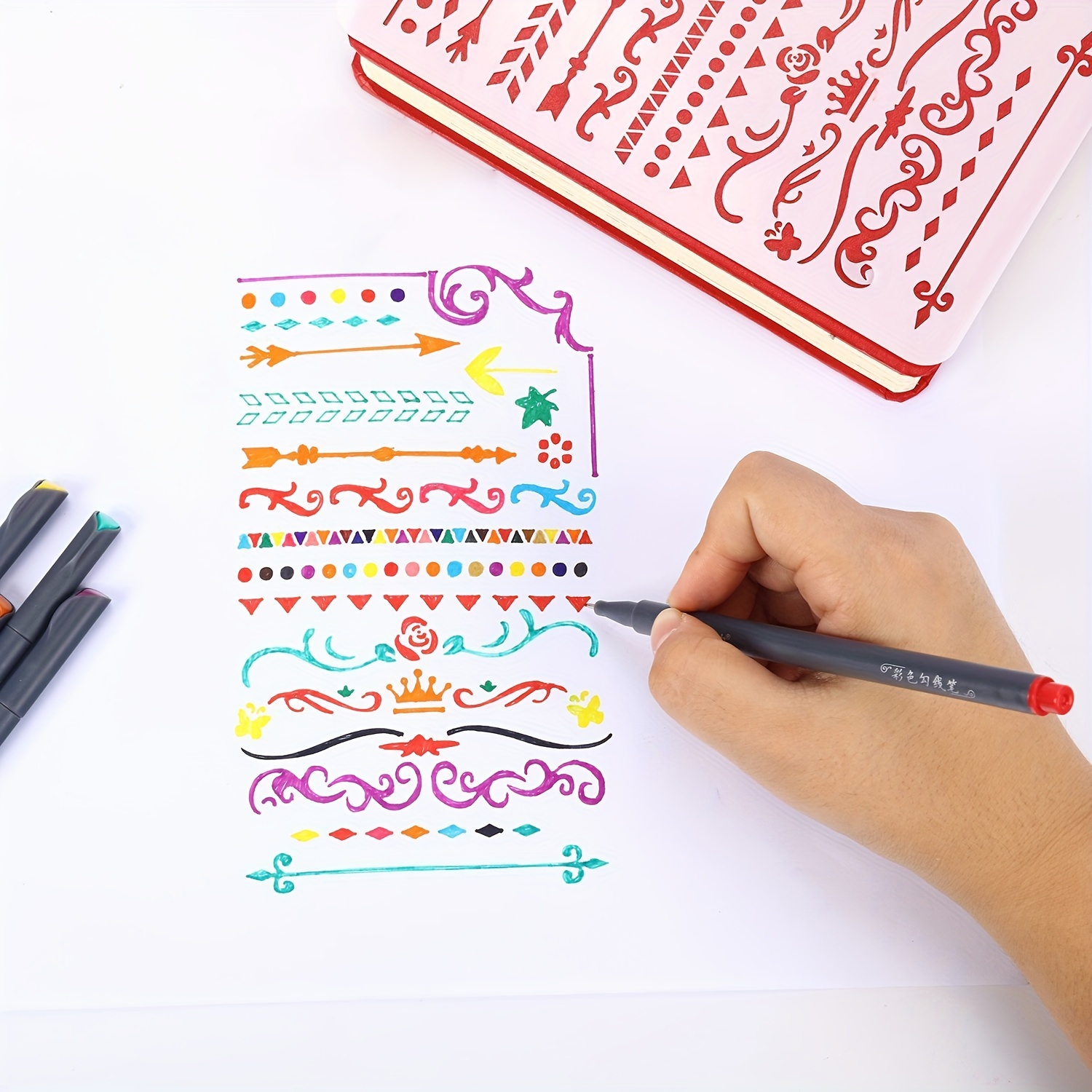 12-100pcs Colorful Line Drawin - Photography Fine Art のレビューと価格