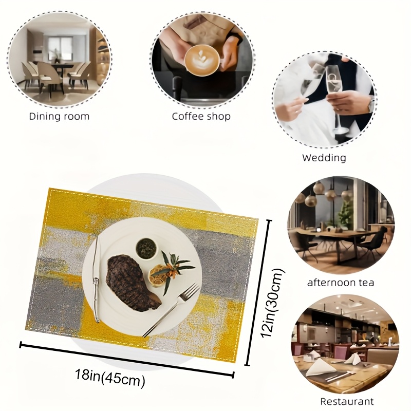 VIKAMA Yellow Gray Abstract Oi - Photography Desk のレビューと価格