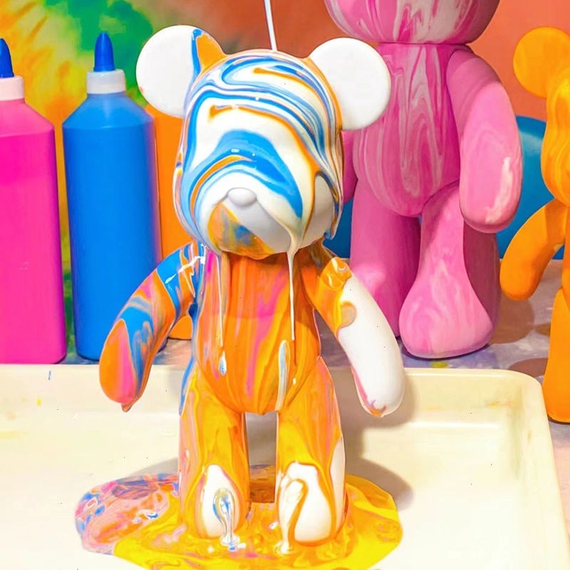23cm DIY Paint Fluid Bear Figu - Photography Desk のレビューと価格