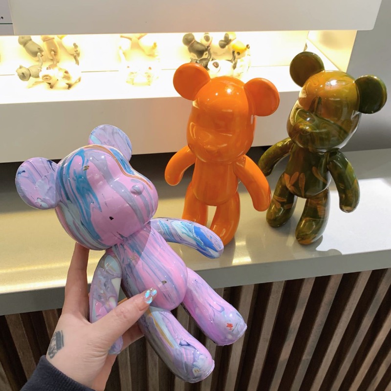 23cm DIY Paint Fluid Bear Figu - Photography Desk のレビューと価格