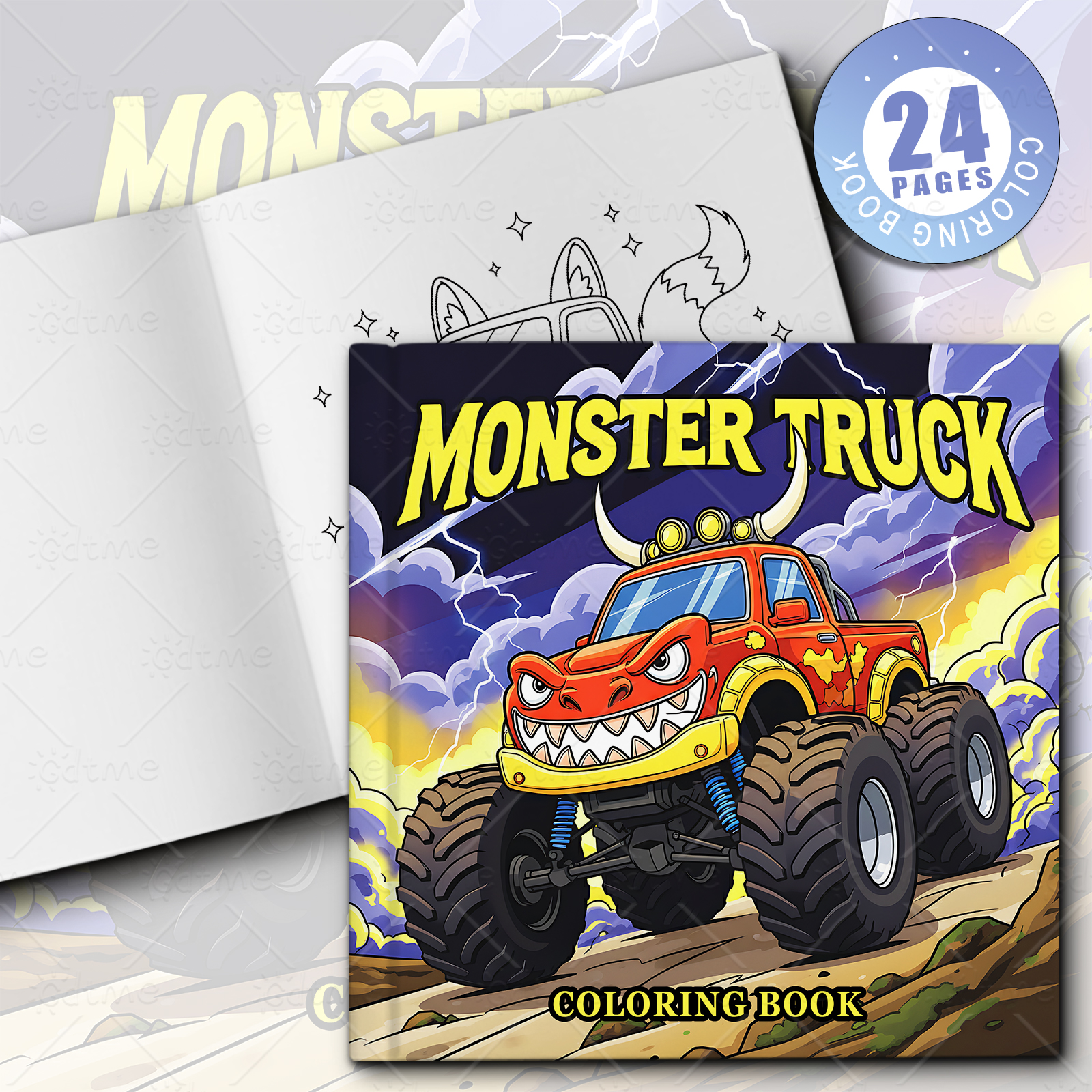 MONSTER TRUCK Coloring Book fo - Photography Of Book のレビューと価格