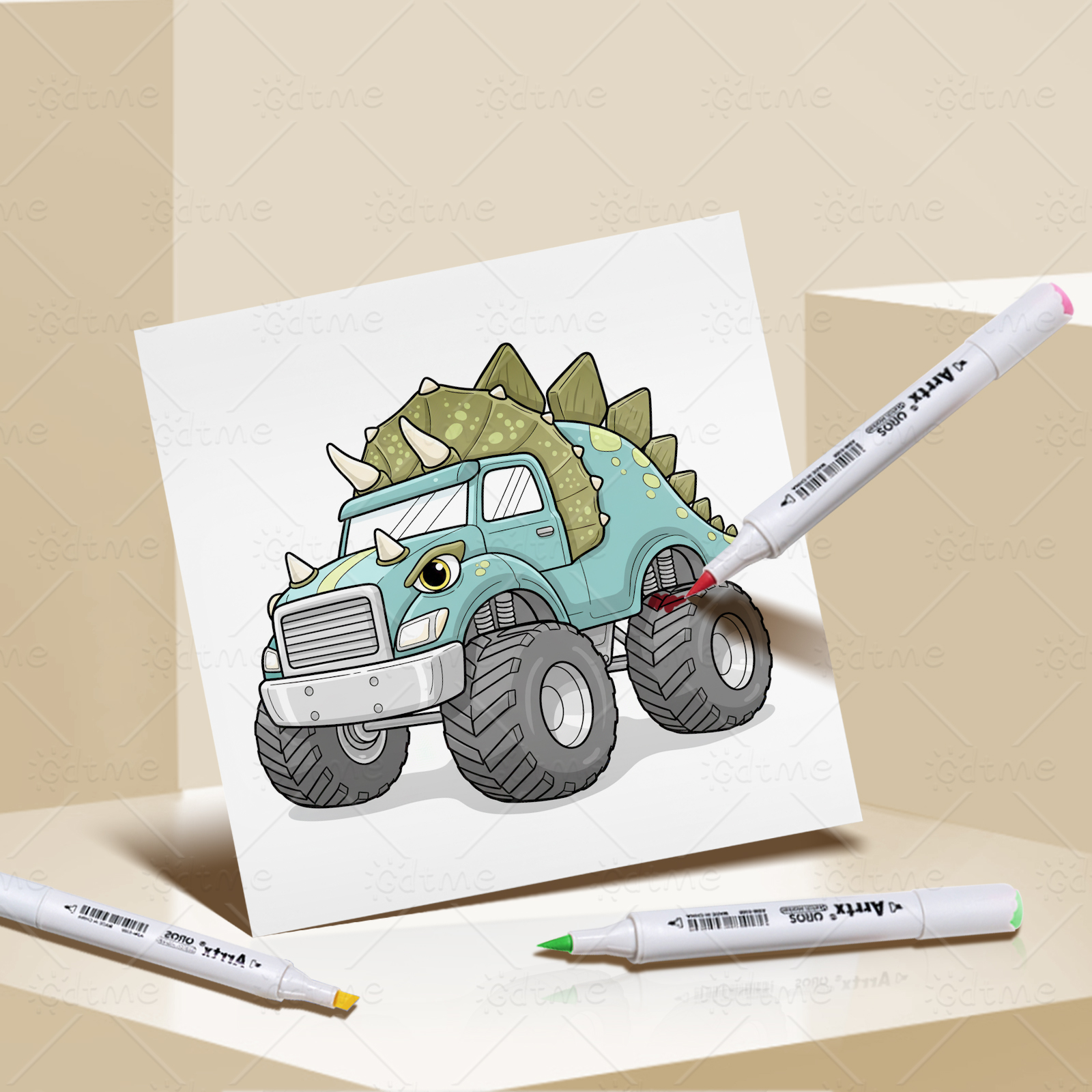 MONSTER TRUCK Coloring Book fo - Photography Of Book のレビューと価格
