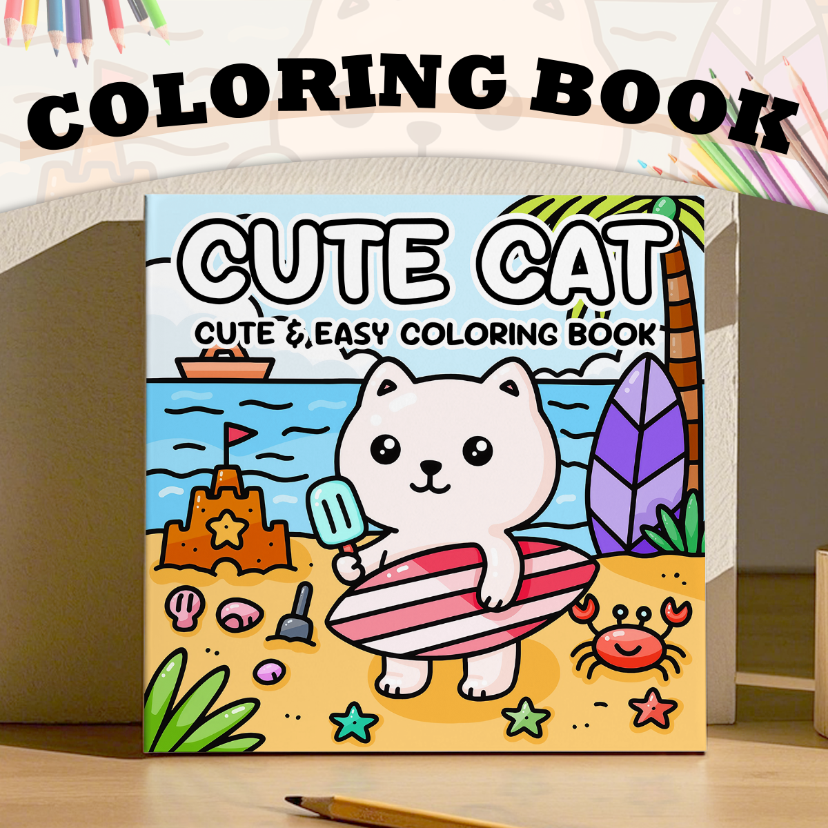 Anti Anxiety Cute Cat Coloring - Photography Of Book のレビューと価格