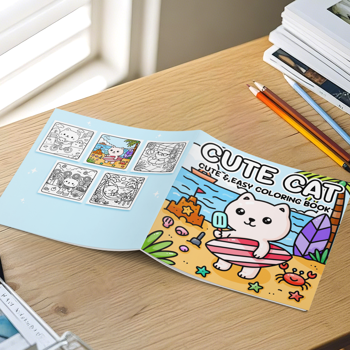 Anti Anxiety Cute Cat Coloring - Photography Of Book のレビューと価格