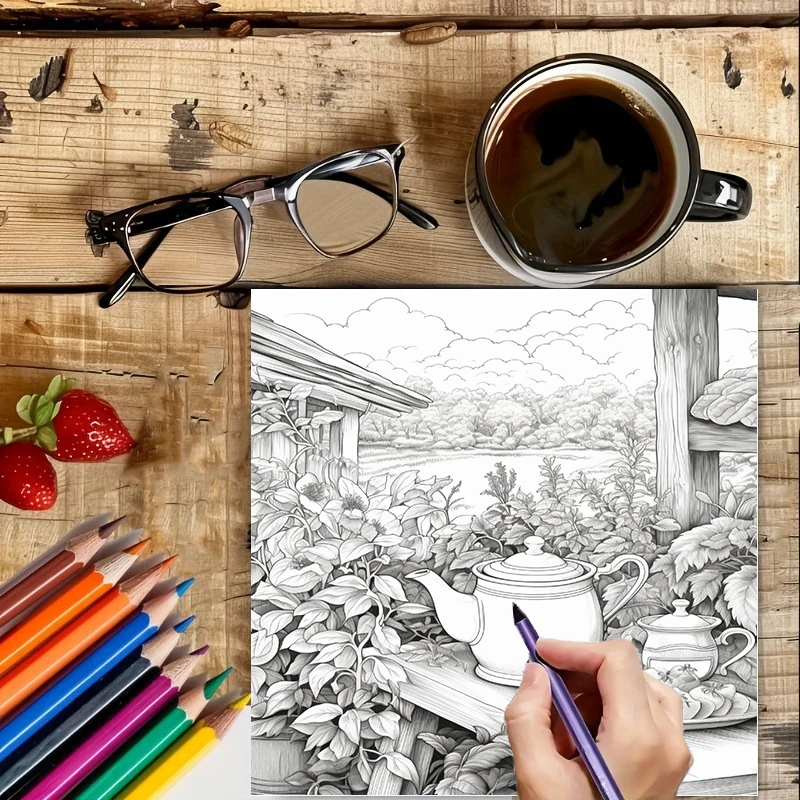 Tea In The Gardens Coloring Bo - Photography Of Book のレビューと価格
