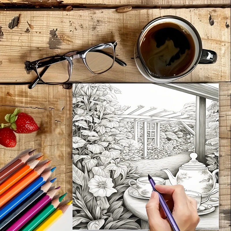Tea In The Gardens Coloring Bo - Photography Of Book のレビューと価格