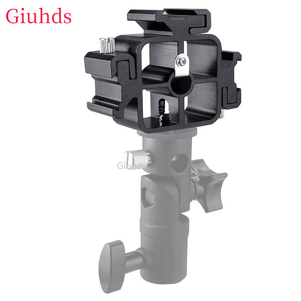 3 Triple Cold Shoe Mount Flash - Photography Umbrella Light のレビューと価格