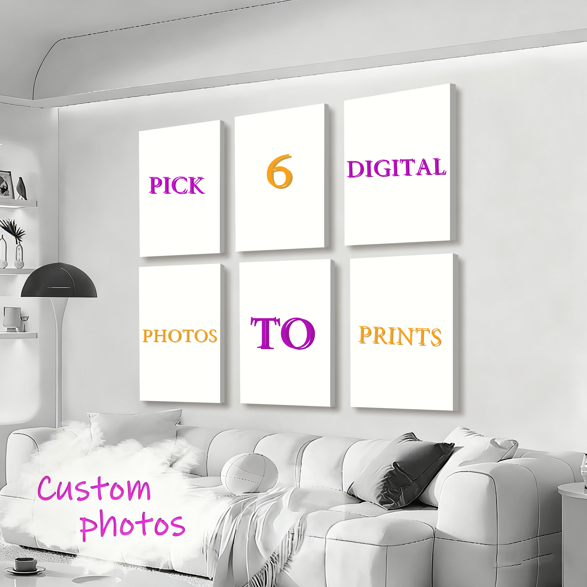 6pcs/set Custom Canvas Prints  - Photography Poster のレビューと価格