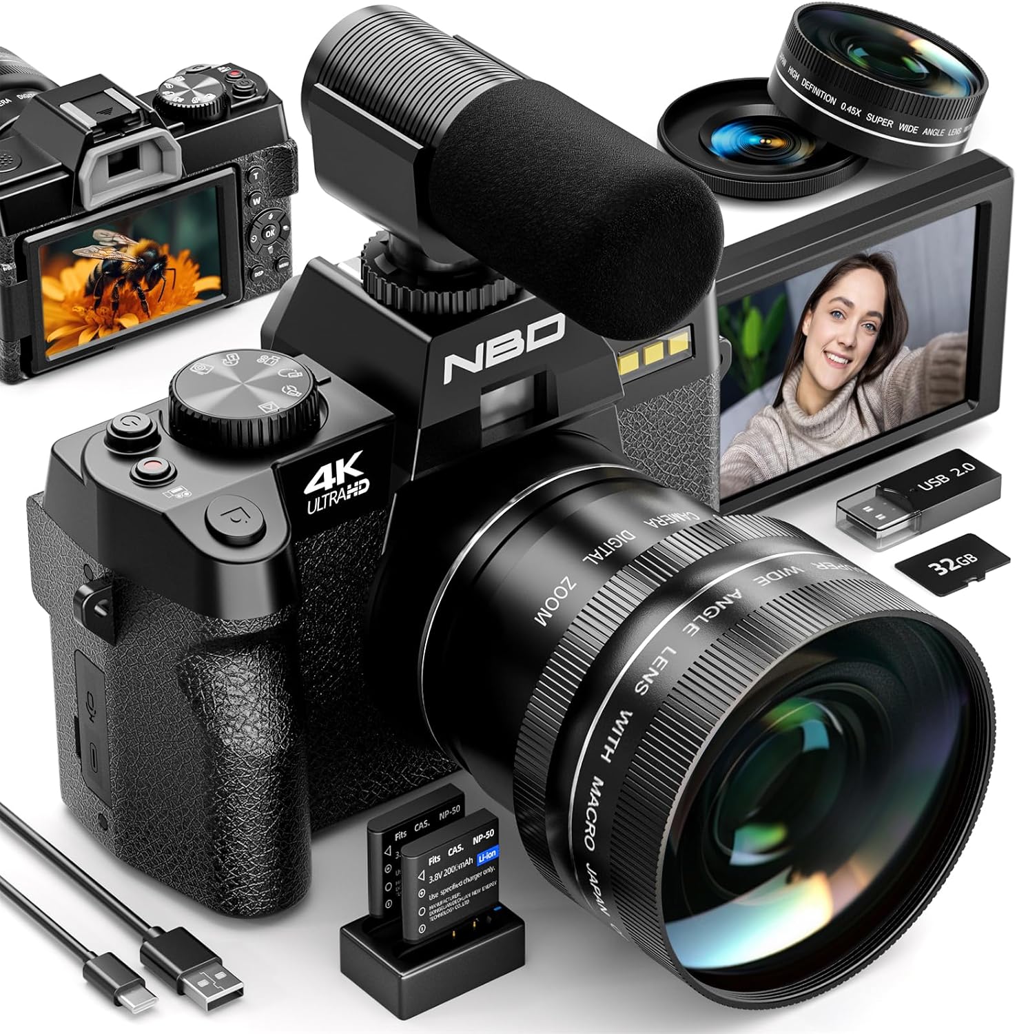 NBD 4K Digital Cameras for Pho - Photography Nature Images のレビューと価格