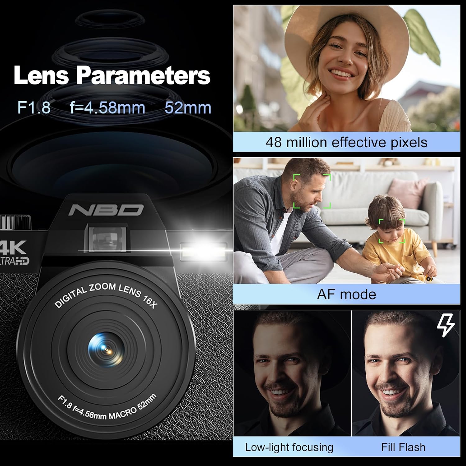 NBD 4K Digital Cameras for Pho - Photography Nature Images のレビューと価格
