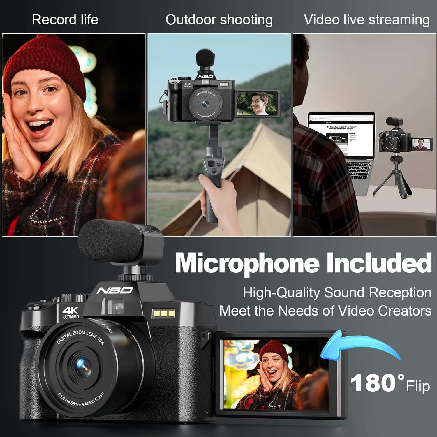 NBD 4K Digital Cameras for Pho - Photography Nature Images のレビューと価格